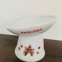 【美品】猫壱　猫用脚付フードボウル斜めタイプ(猫のダヤン)の画像