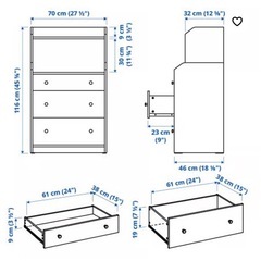HAUGA ハウガ　IKEA キャビネット　チェストの画像
