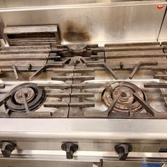 奄美【島内限定・引取歓迎】業務用ガスレンジ（3口）コンベクションオーブン付き（マルゼン・RGR-0963XC）｜清掃済！の画像