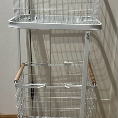 ランドリーバスケット 2段 スリムの画像