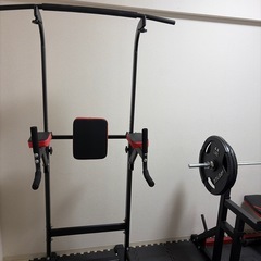 ベンチプレス台一式、懸垂器具、EZバーの画像