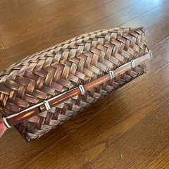 🌸竹かご　ブラウン今週の三連休でジモティー スポットに持ち込みますので、お早目にどうぞ٩(๑❛ᴗ❛๑)۶の画像