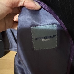 AOKI  黒ストライプスーツセット　JUNKO SHIMADA の画像