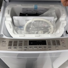 Hisense 全自動洗濯機 HW-DG80XH 8.0kg 2023年製 1リファビッシ 1品 クリーニング済の画像