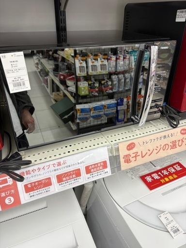 TWINBIRD 電子レンジ DR-D269 2024年製 600W 車内フラット 50Hz/60Hz