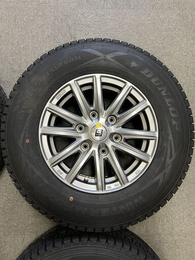 【T00131】ハイエース　195/65R15　SEINホイール＆冬タイヤ4本セット（ダンロップ/ウィンターマックスSV01）　　