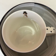 おしゃれ　犬柄　マグカップ　蓋付き入れ物の画像