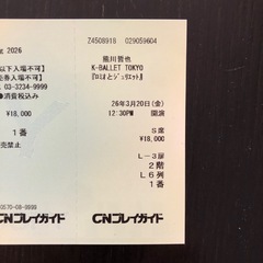 Kバレエ　チケットの画像