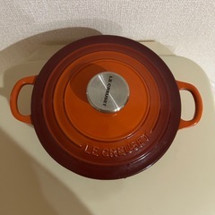 ルクルーゼ　ル・クルーゼ　18センチ　ホーロー　鍋　中古の画像