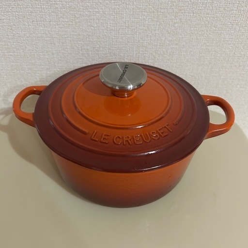 ルクルーゼ　ル・クルーゼ　18センチ　ホーロー　鍋　中古