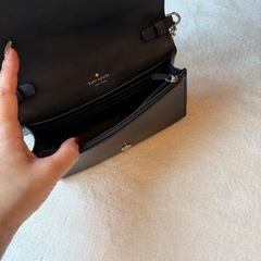kate spade ケイトスペード 黒 サフィアノ ミニ ショルダーの画像