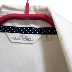 ORANGE FIELD ホワイト長袖シャツ 11の画像