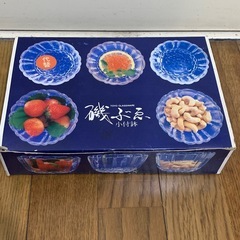 日本製 TOYO GLASSWARE 磯ふぶき 小付鉢 6個セット 昭和レトロ ガラス小鉢の画像