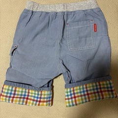 ミキハウス✨キッズ110㎝✨豪華✨定価14,300円✨ハーフパンツ✨半ズボン✨折り返し2way✨子供服の画像