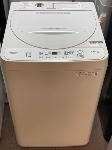 送料・設置込み可?表示価格より10%OFF?洗濯機　5.5kg SHARP 2022年【分解クリーニング済み】