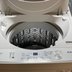 送料・設置込み可🉐表示価格より10%OFF🉐洗濯機　5.5kg SHARP 2022年【分解クリーニング済み】の画像