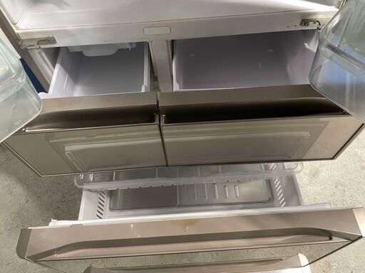 【格安】HITACHI 6ドア冷蔵庫 R-G4800E 2015年製 475L クリスタルドア 真空チルド 通電確認済み 大容量 早い