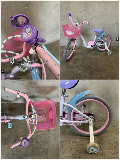 NO.230 子供自転車 ides アイデス プリンセスゆめラブS 18インチ 人気 補助輪
