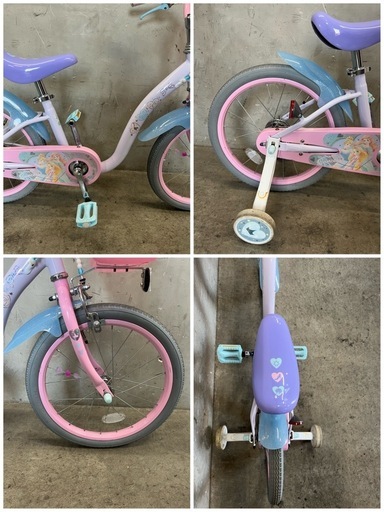 NO.230 子供自転車 ides アイデス プリンセスゆめラブS 18インチ 人気 補助輪