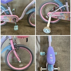 NO.230 子供自転車 ides アイデス プリンセスゆめラブS 18インチ 人気 補助輪の画像