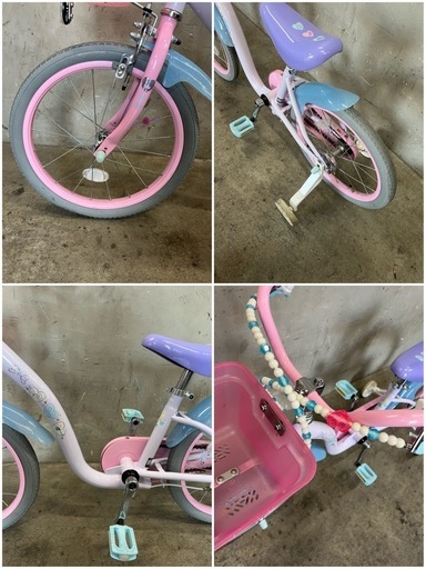 NO.230 子供自転車 ides アイデス プリンセスゆめラブS 18インチ 人気 補助輪