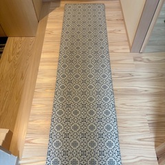 拭けるキッチン用クッションフロアマット(PVC タイル BL 45X180)の画像