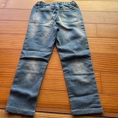 ダメージ加工デニムパンツ120センチの画像