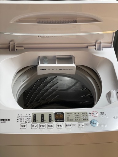 送料・設置込み可?表示価格より10%OFF?洗濯機　4.5kg  Hisense 2021年【分解クリーニング済み】