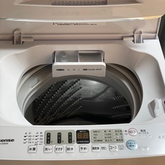 送料・設置込み可🉐表示価格より10%OFF🉐洗濯機　4.5kg  Hisense 2021年【分解クリーニング済み】の画像