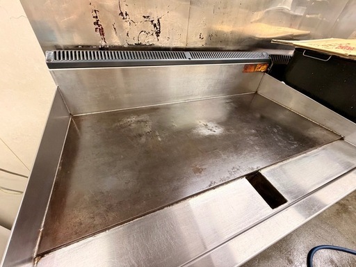 奄美【島内限定・引取歓迎】ガスグリドル 冷蔵ドロワーコールドテーブルセット｜清掃済！