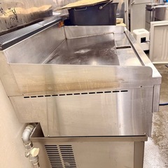 奄美【島内限定・引取歓迎】ガスグリドル 冷蔵ドロワーコールドテーブルセット｜清掃済！の画像