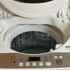 送料・設置込み可🉐表示価格より10%OFF🉐洗濯機　4.5kg SHARP 2018年【分解クリーニング済み】の画像