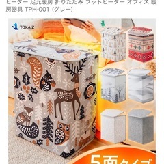 TOKAIZ パネルヒーター 足元 デスク 足の裏も温められる 踏み型 5面 省エネ 冷え対策 タイマー付き(2/4/8時間選択可) 3段階温度調整 転倒オフ デスクヒーター 遠赤外線 足元ヒーター 足元暖房 折りたたみ フットヒーター の画像