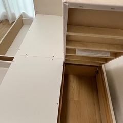 ニトリ　シングルベッドフレーム  収納ベッドの画像