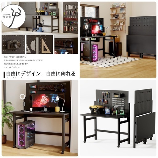 ★折りたたみ作業台★ワークベンチ★ワークテーブル★キャスター付き★ガレージ★万能作業台★耐荷重150kg★幅120×奥行60cm