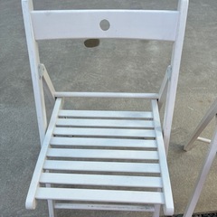 保管品商品 IKEA /イケア 白い木の椅子 ２脚セット カントリーの画像