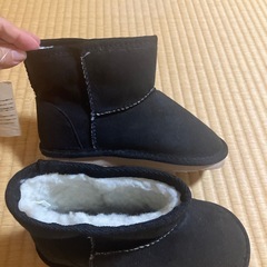 無印良品 18cm ボアブーツ 黒の画像