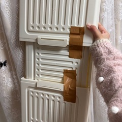 「予約済み」ポータブル折りたたみ収納ラック（3ヶ月のみ使用）の画像