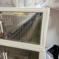 「予約済み」ポータブル折りたたみ収納ラック（3ヶ月のみ使用）の画像