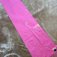 エルメスHERMESカシミア100％大判マフラーストールショールスカーフピンクカシミヤレディース婦人ユニセックスイギリス製英国製の画像