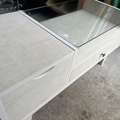 ニトリ ドレッサーテーブル リズバレー シリーズ SLM9040T WH ローボード ホワイト系 フレンチカントリー 姫系 中古 美品 ③の画像