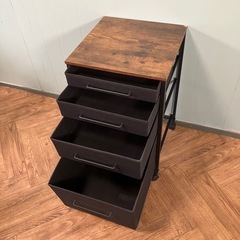 【移動キャリー付き！】収納BOX 収納棚　デスクワゴン キャビネット サイドチェスト オフィスワゴン 布製 袖机 サイドワゴンの画像