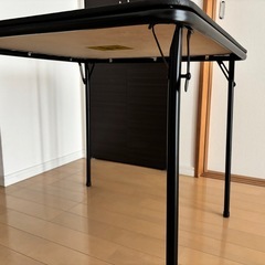 BOOSDEN 折りたたみ テーブル ダイニングテーブル  黒の画像