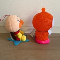 アンパンマン＆ドキンちゃん セット ぬいぐるみ LEDライト タグ付きの画像
