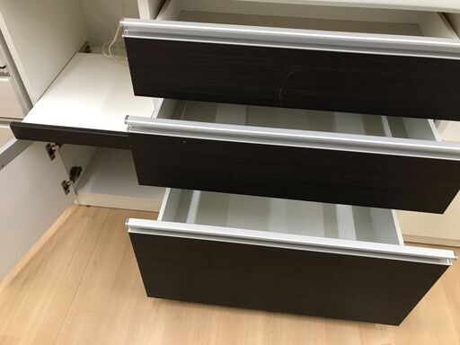 A-1671【リユースのサカイ野々市店】ジモティ来店特価‼  システムキッチンボード 松田家具 茶/白 ※クリーニング済み