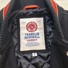 FRANKLIN MARSHALL VARSITY スタジャン S 黒の画像