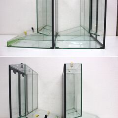 ≪ZS846ジ-⑥≫ コーヒー豆 ガラスケース/ショーケース 2個セット カフェ/店舗什器 ディスプレイ 昭和レトロ 蓋欠品/現状品 現状品 この度は、ご覧いただきありがとうございます。の画像