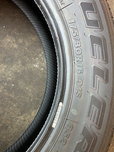 ジムニー新車外し　175/80R16 ブリヂストン　DUELER
