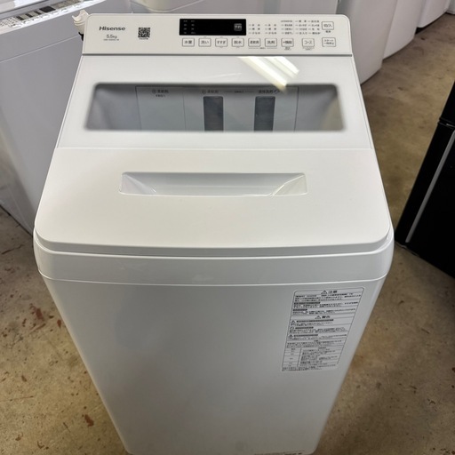 【富山市内配送設置無料！】【洗濯容量5.5kg】Hisense ハイセンス 全自動洗濯機 HW-G55XL 2025年製