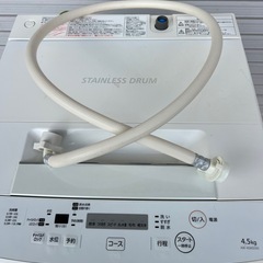 東芝 4.5kg洗濯機 AW-45M5 2018年※左前脚部破損ありの画像